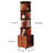 Rotating Bookshelf, 360 Degree Display 5 Tier Corner Bookshelf With Drawer For Small Space, Floor Standing Heise Storage Rack, Wood Narrow Book Shelf Organizer-890852708