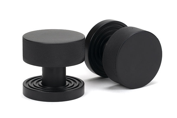 Brompton Interior Mortise Knobset, Matt Black