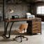 Bureaux industriels spacieux, artisanat en métal et en bois, bureau à domicile élégant