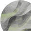 Tapis d'intérieur rond lavable abstrait 8 pi vert et gris artichaut