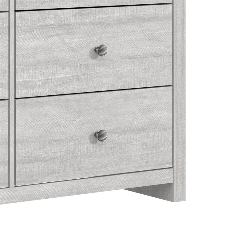 Tevrat 6 Drawer Double Dresser - Modern Bedroom Storage