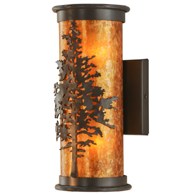 Rustic Lodge Flush Mounted Sconce