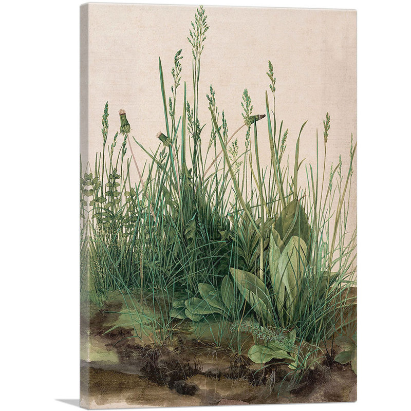 La grande pièce de gazon 1503 par Albrecht Dürer, reproduction d'art sur toile tendue, H 18 po x l 12 po x P 0,75 po