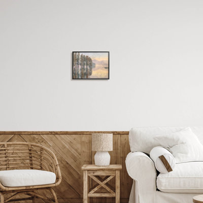 «Woodland Lake Reflection Landscape», art numérique par Lil 'Rue