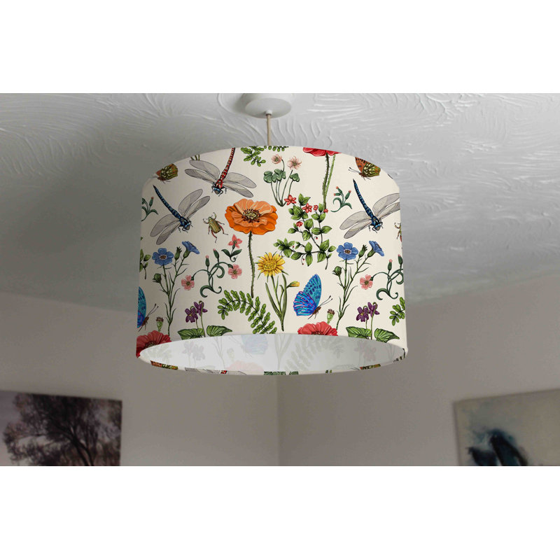 Drum Cotton Pendant Shade ( Uno ), 25cm H x 40cm W x 40cm D