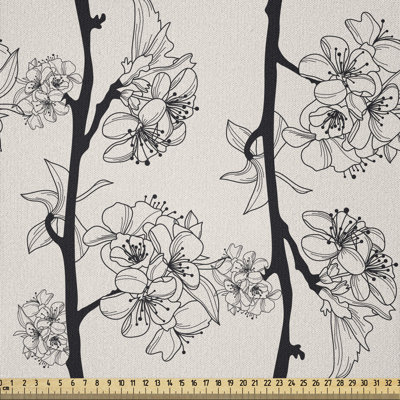 Branches of Japanese Traditional Sakura Multi-Purpose Fabric
