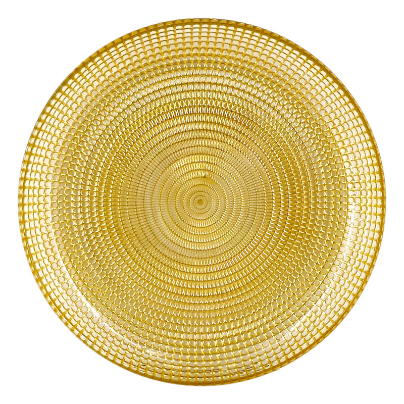 Ensemble de 6 assiettes à salade en verre doré Pyle, Or