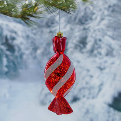13'' Candy Canes Lighted Finial Ornament