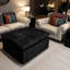 Canapé modulaire confortable sans assemblage en velours côtelé sans assemblage noir