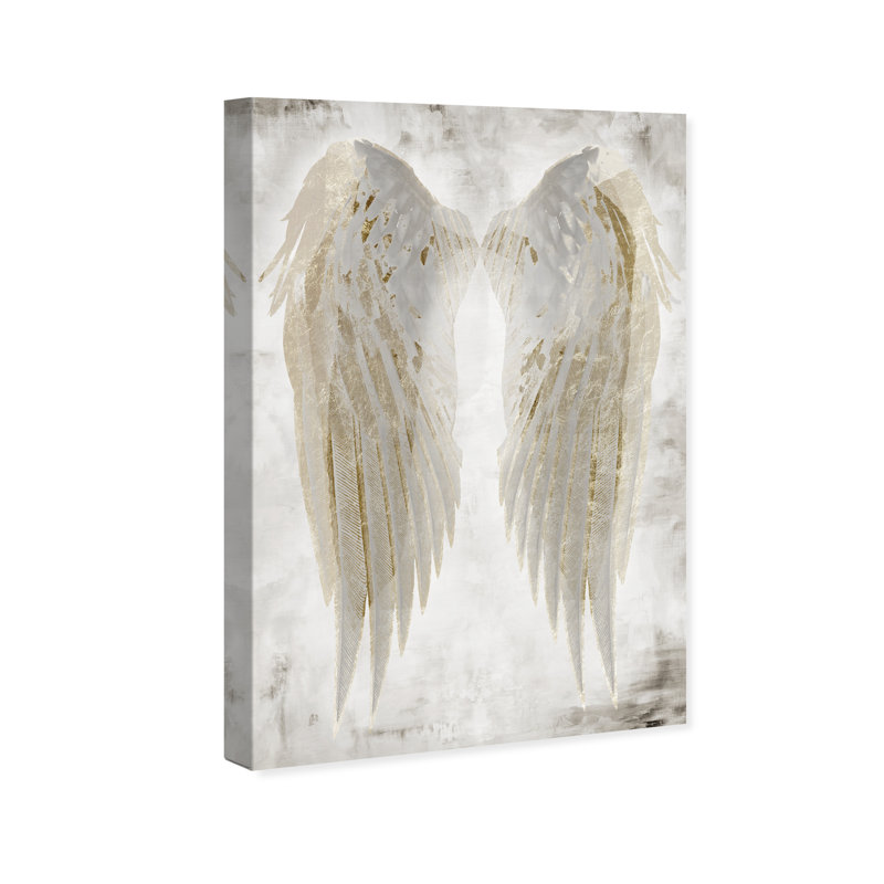 " Wings Of Angel Beige ", Wrapped Canvas, 54" H x 36" W 