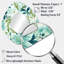 Océanique feuillage motif botanique V - miroir de forme unique tropical, miroir mural décoratif asymétrique vert, impression d'art en métal-107229203