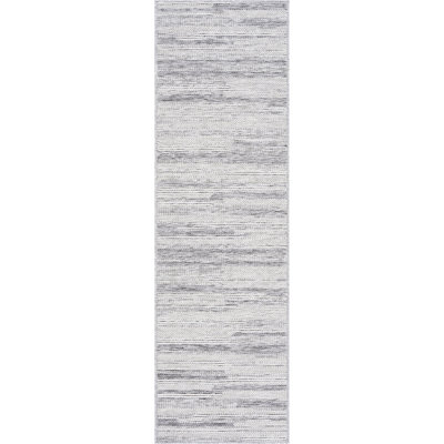 Aylin Gray & Beige Striped Indoor / Outdoor Area Rug