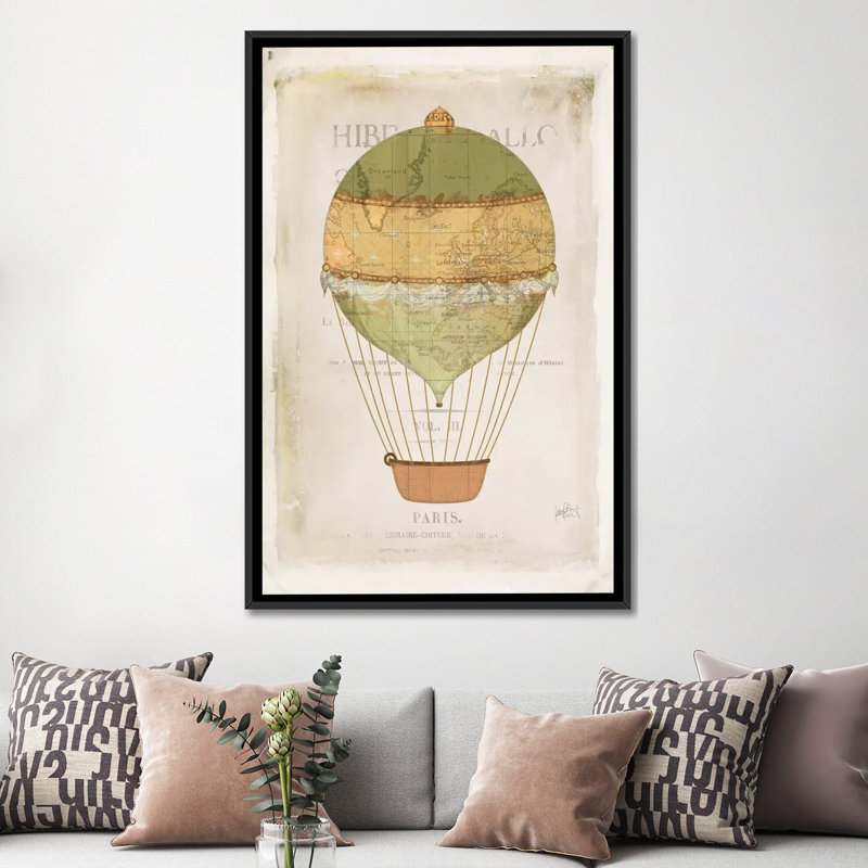 « balloon expo iv », reproduction d’impression sur toile tendue, H 48 po x l 32 po x P 1,5 po, Toile avec cadre noir