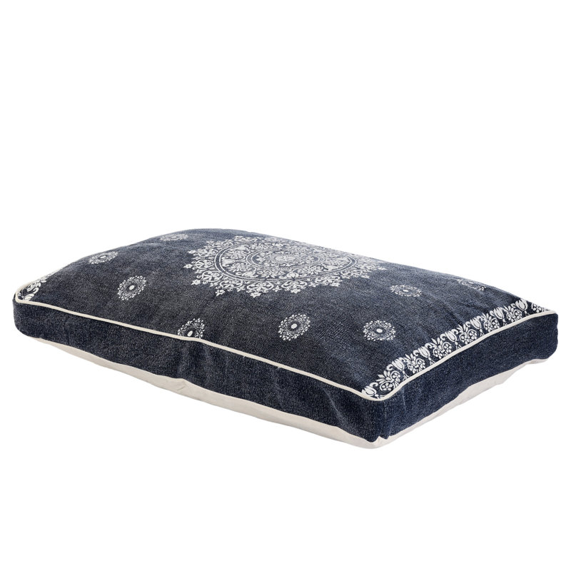 Coussin Laneway Mandala Stonewash, Bleu