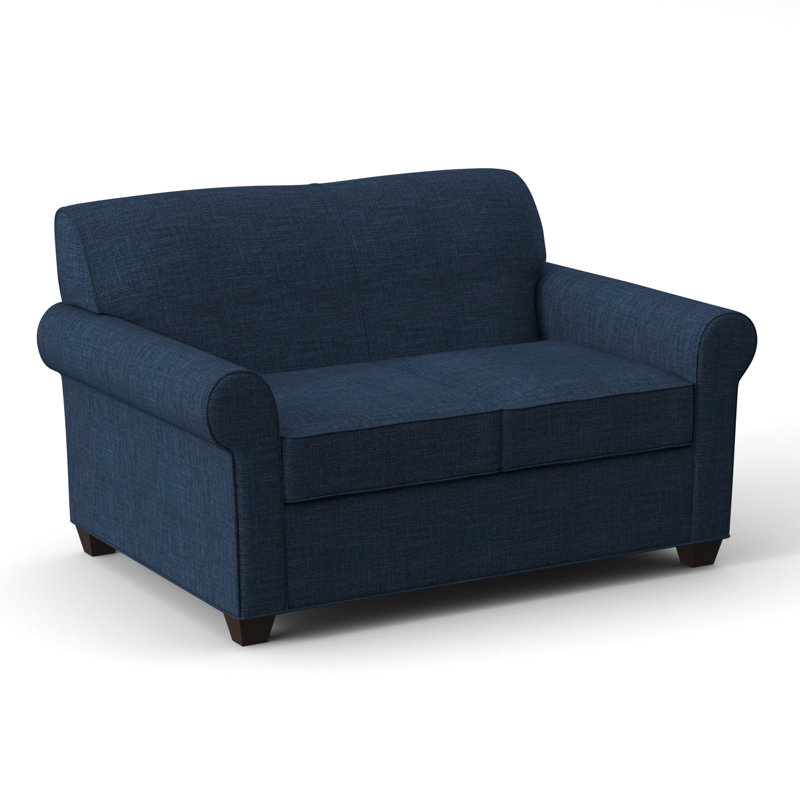 Finn 59" Rolled Arm Loveseat, Cafelle, Archetype Admiral