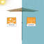 Parasol de marché rectangulaire lumineux 9 pi 10 po x 6 pi 6 po Sikeston-2065313214
