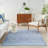 Machine Washable Cotton Blend Area Rug in Blue-1223530252