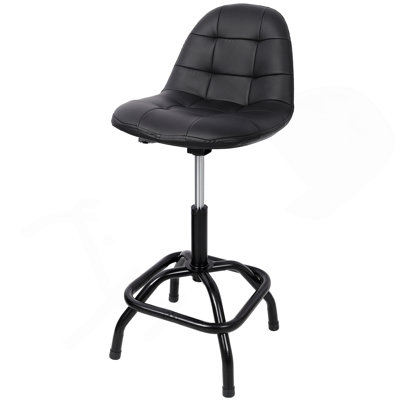 360° Swivel Adjustable Height Bar Stool With High Back Support, Modern Counter Stool For Bar, Shop, Kitchen