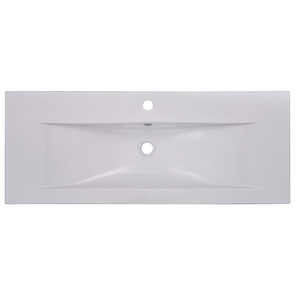 VidaXL Wash Basin 120cm Mineral Cast/Marble Cast White Bathroom Washroom Sink~p14035187