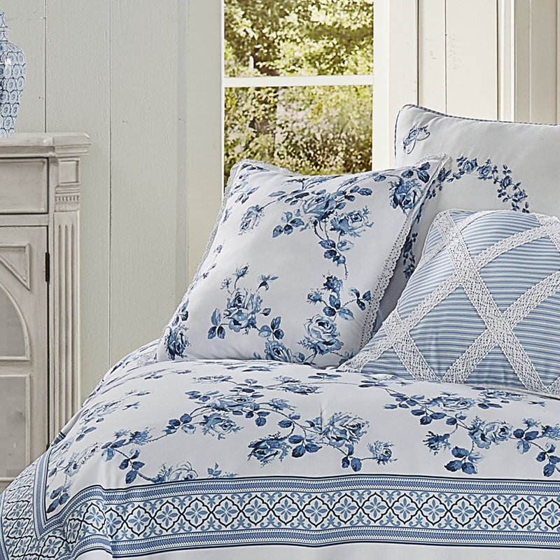 Coussin décoratif décoratif Rialto, Bleu français