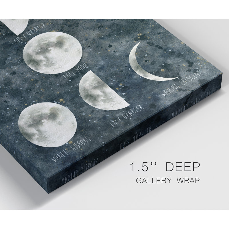 Phases of the Moon par Carol Robinson, reproduction d'art sur toile tendue, H 12 po x l 8 po x P 1 po
