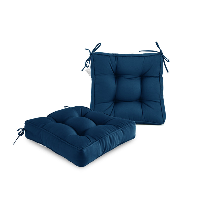 Outdoor 4.7'' Dining Chair Chair Pad, Navy Blue
