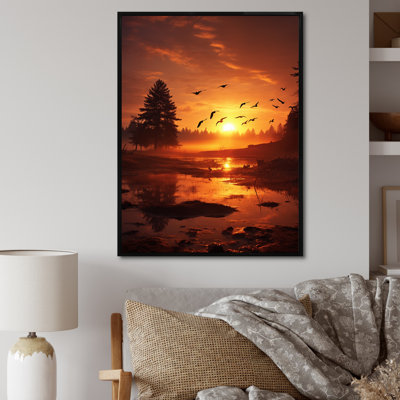 «Xavieyah Sunrise Morning at the Lake II», reproduction sur toile