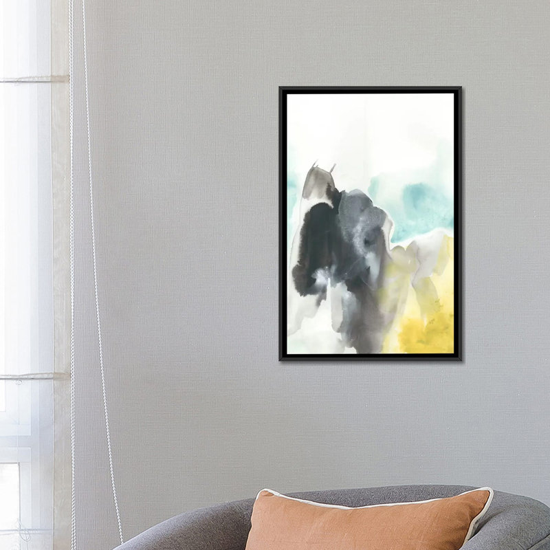 «Geode Mirage I», impression sur toile, H 26 po x l 18 po x P 1,5 po, Toile avec cadre noir, Pas de tapis