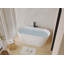 Baignoire autoportante en acrylique avec trop-plein et bonde escamotable en chrome, certifiée Cupc