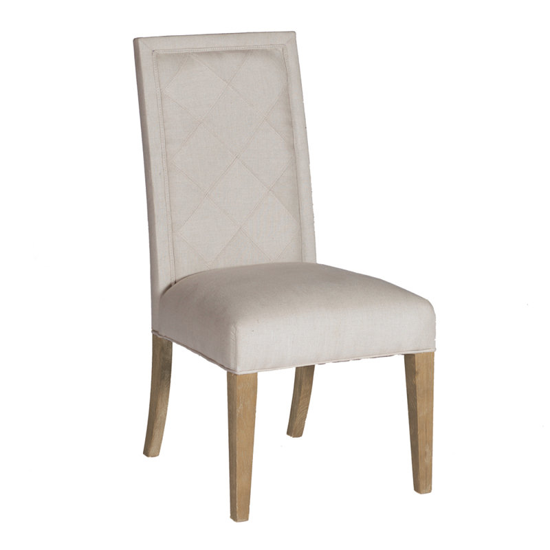 Verona Upholstered Side chair, Burnished Oak