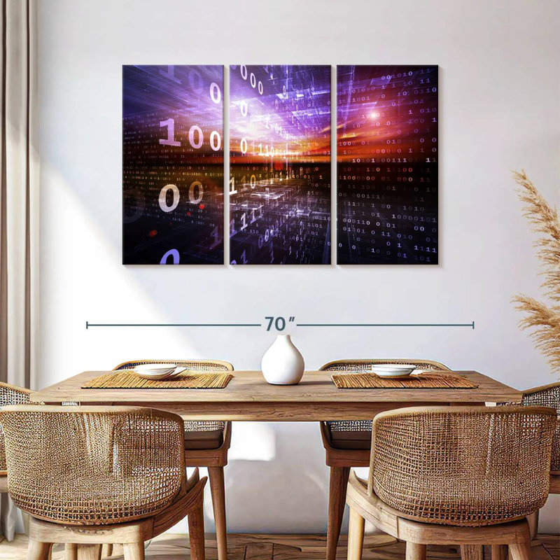 Keiri Digital Numbers, 36" H x 57" W