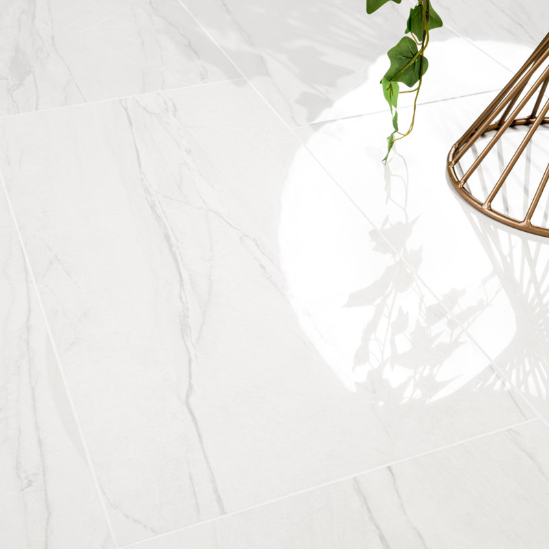 Zola 12 in. x 24 in. Matte Porcelain Marble Look Floor and Wall Tile, Aurum