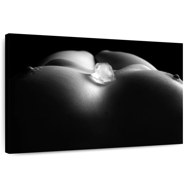 Ice Cube On Woman's Breast Chest I, 30" H x 45" W