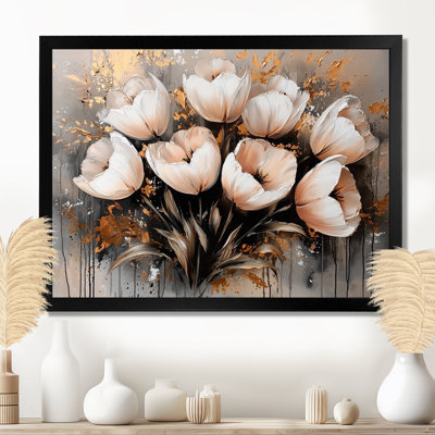 Tulipes or rose du matin II - Tulipes, reproduction encadrée
