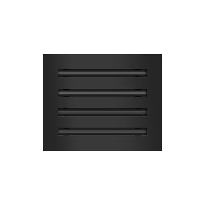 BUILDMART - 10x8 Black Modern AC Vent Cover - Standard Linear Slot Diffuser - Register Grille