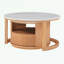 Table basse ronde avec 1 tiroir