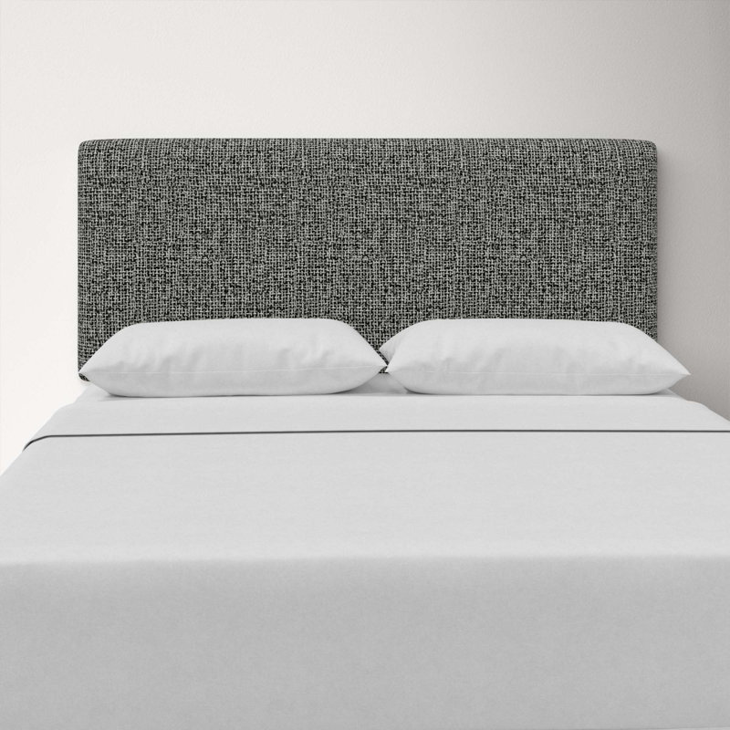 Eisley Upholstered Headboard, King, Modern Pepper Tweed