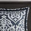 Édredon bleu marine / argent - très grand. 8 pièces avec noyau. Contient 1 édredon, 2 taies décoratives européennes, des coussins décoratifs et une jupe de lit. Tissage texturé pour une chambre raffinée. Bleu marine / argent All Elegance 8 rembourrage.