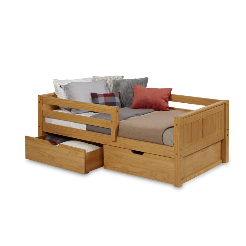 Aditya Kids Twin Daybed with Drawers, Natural
