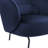 Jura Foam Upholstered Solid and Manufactured Wood Frame Lounge Chair with Gold Metal Legs -337152419