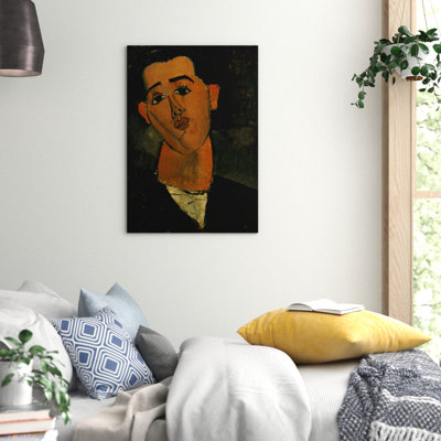 Portrait of Juan Gris by Amedeo Modigliani - Wrapped Canvas