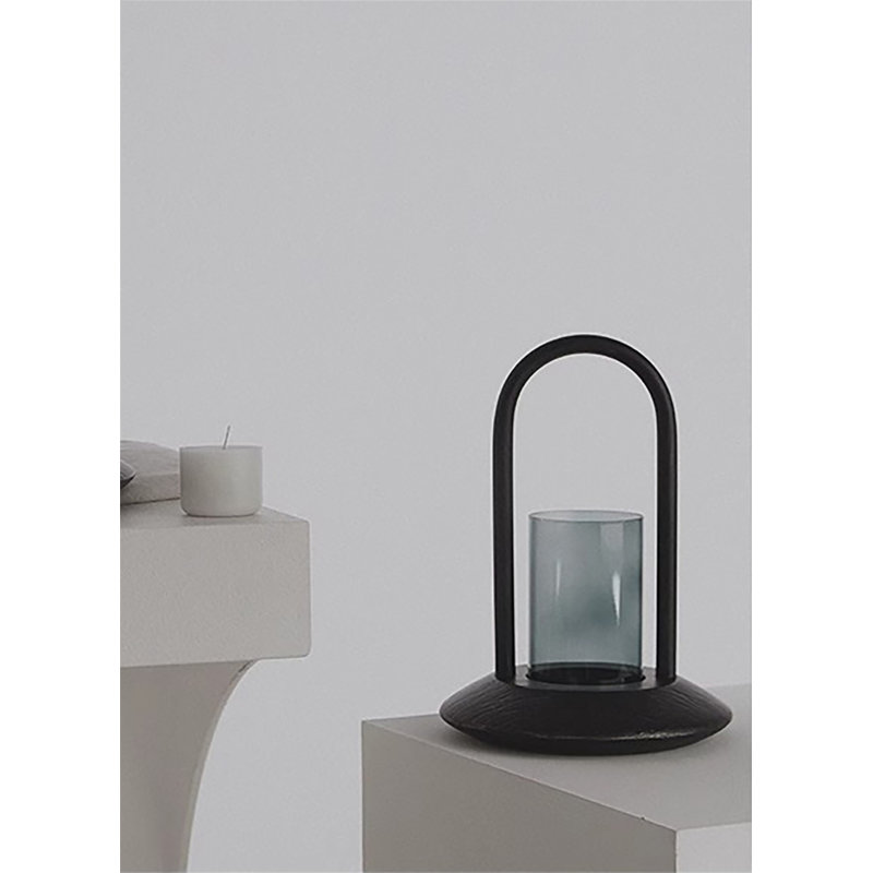 Metal Tabletop Candlestick, 10.63" H x 7.48" W x 7.48" D