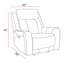Fauteuil inclinable électrique en cuir Jarrell de 40 po avec repose-tête réglable et accoudoirs Charles of London-1961386635