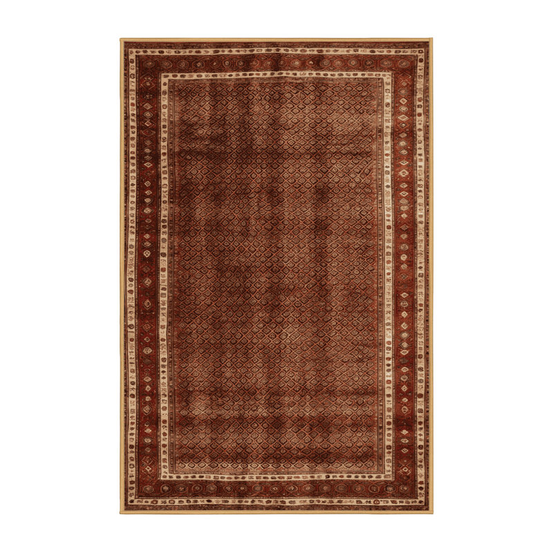 Tapis brun lavable à la machine, Rectangulaire 2 pi x 3 pi