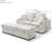 Tereas 70.5“ Upholstered Loveseat with Ottoman, Sectional Reversible Chaise Lounge-2001043622
