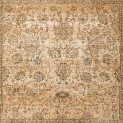 Tapis oriental gris / beige en laine