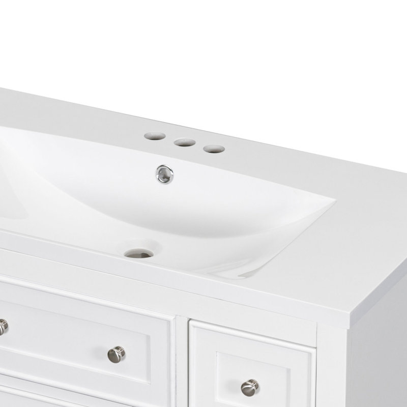 Keyri 36'' Single Bathroom Vanity with Ceramic Top