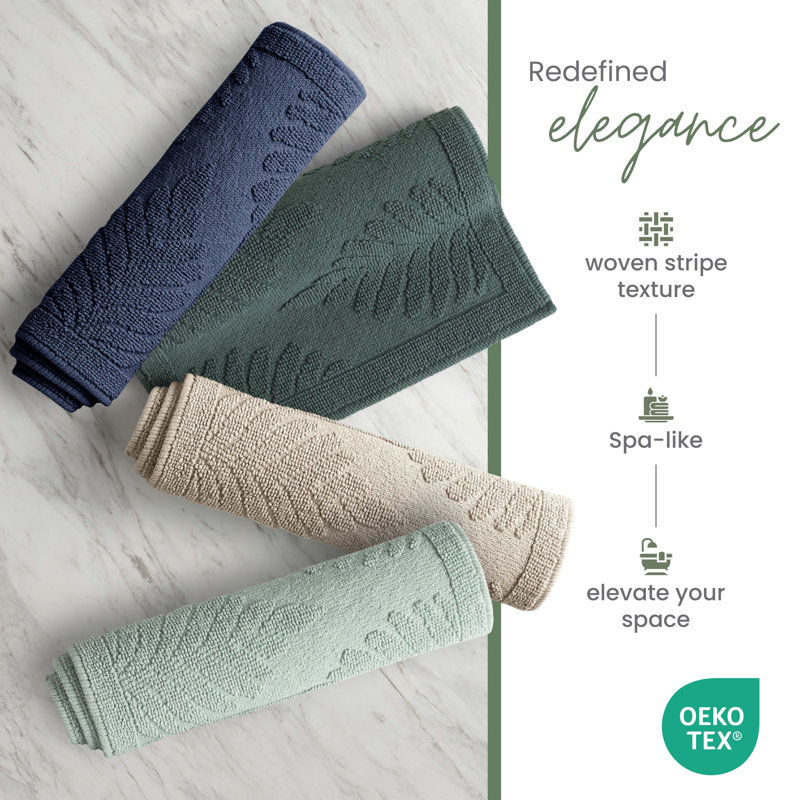 Martex Fern Ogee Jade Bath Rug, Fern Ogee Jade