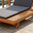 Foldable Acacia Wood Lounge Chaise With Adjustable Backrest-434397969