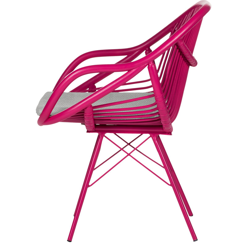 Stockholm Upholstered Arm Chair, Hot Pink